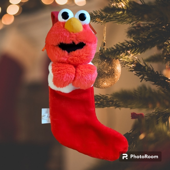 Sesame Street Elmo Plush Christmas Holiday Stocking New - Picture 1 of 7